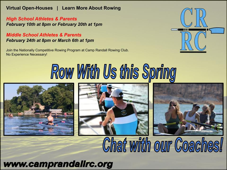 Recruiting NOW for our spring season. Are you in 6th through 12th grade and want to give a new sport a try? Learn more about rowing at one of our upcoming virtual open houses. RSVP Today - you do not want to miss out: forms.gle/8BH3URoFPzXNxu…