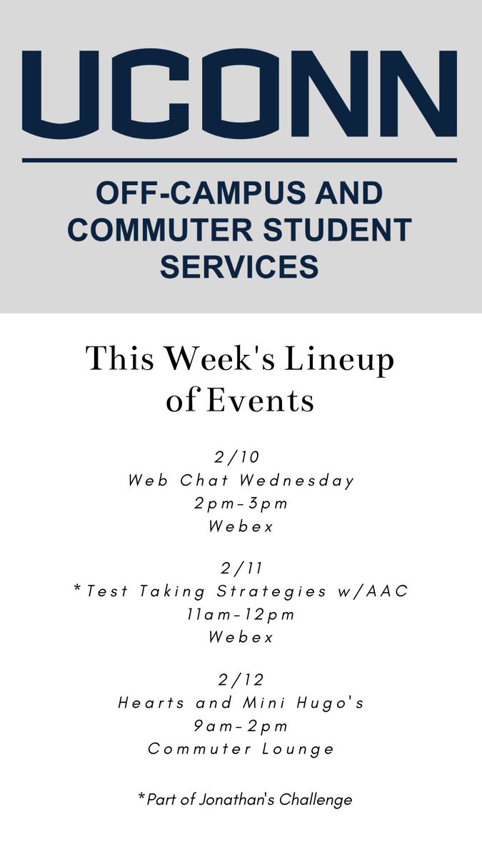 UCONNOffCampus's tweet photo. Screenshot me! For more information and links to each event, head to the UConn events calendar 🗓 https://t.co/KycW1xL1ek