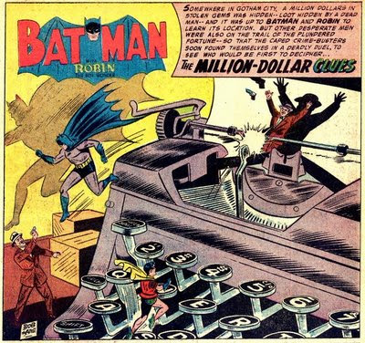 Finger is also responsible for Batman's characteristic "oversized aesthetic" e.g. the famous giant Lincoln penny.