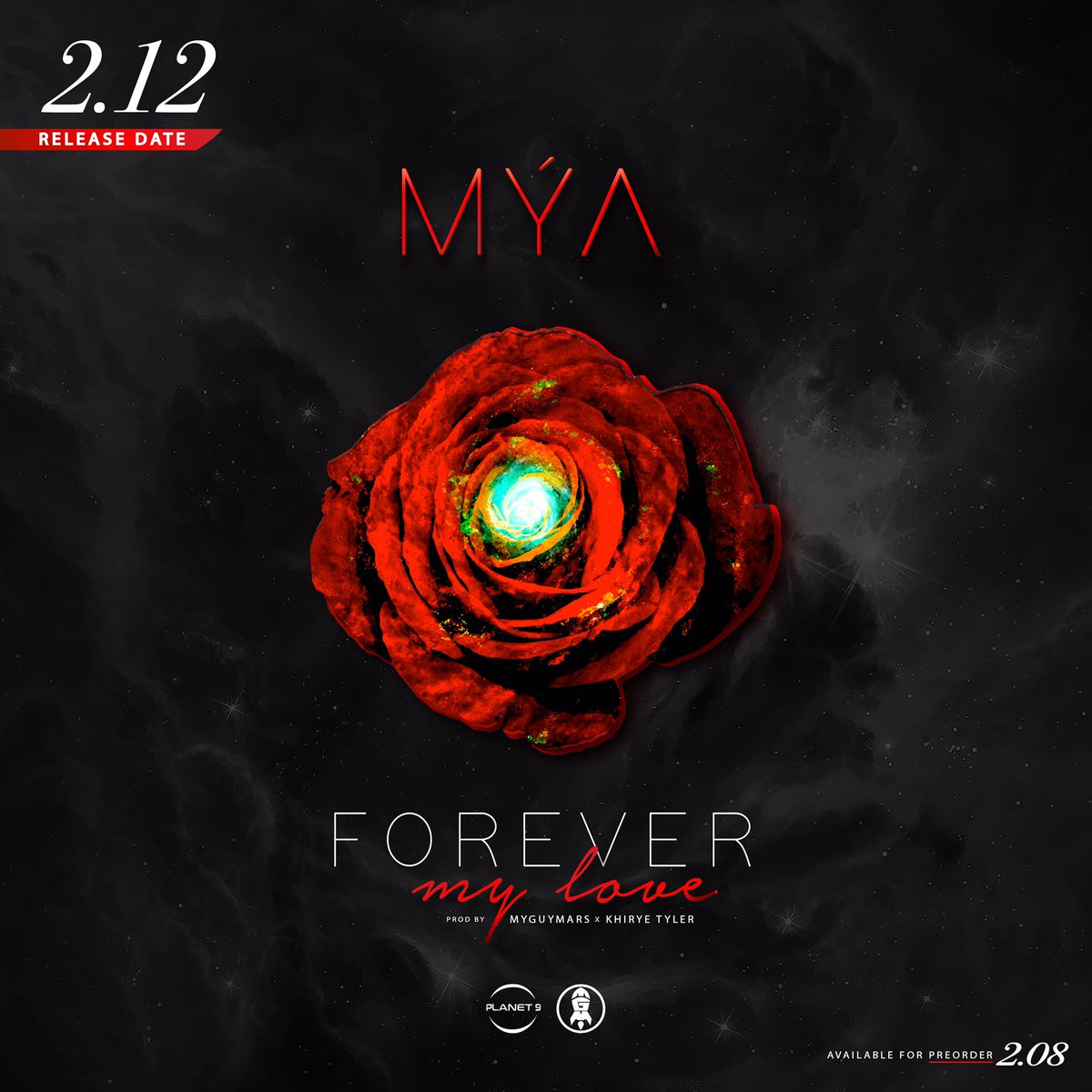 MYAPLANET9's tweet photo. Happy #MusicMonday 🎶 🌹 
“Forever My Love” Preview, preorder, presave now available! 🔗 in bio☝🏾. Release Date: Fri, 2/12
🔗 https://t.co/GBHjOMBGY8

🎶 @myguymars x @khirye90
🖊 @niecynicenesss x @myaplanet9 x @myguymars
🎚🎛 @malcolminthemix
Graphic design @klashworld
#mya https://t.co/j0nupf4598