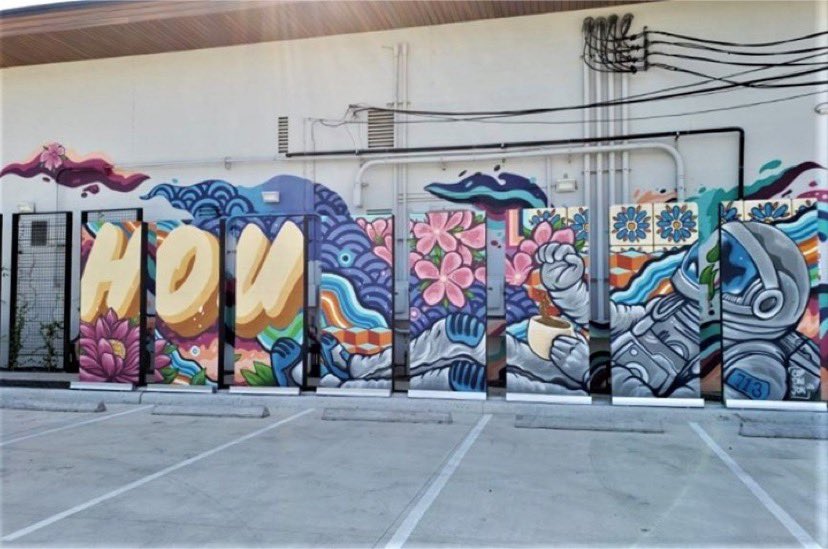 Outer space and chill 🪐☕️

🎨 <a href="/capdavjon/">David E. Maldonado</a> 
📍 2101 Smith St, Houston, TX 
📸 #repost <a href="/mkg_art/">MKG Art Management</a> 
💻 HoustonMuralMap.com by <a href="/upartstudio/">Up Image&ArtStudio</a> + <a href="/visibleinlight/">Visible in Light</a> 

<a href="/minimurals/">minimurals</a> #upartstudio #space #Astronauts #selfguidedtour #socialdistancing #minimuralshou #minimuralstours #houston