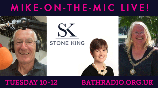 BathSound_Radio's tweet photo. Mike-on-the-mic LIVE Tues 10-12, joined by regular, #mayorofbath, @CllrMandaRigby, and Kathryn Layzell from @StoneKingLLP, talking about Living Wills. Listen via https://t.co/x9870fmERJ. #bathradio #livingwill #communityradio #bathcommunity #hospitalradio #lovebath https://t.co/EvoXVdjoX8