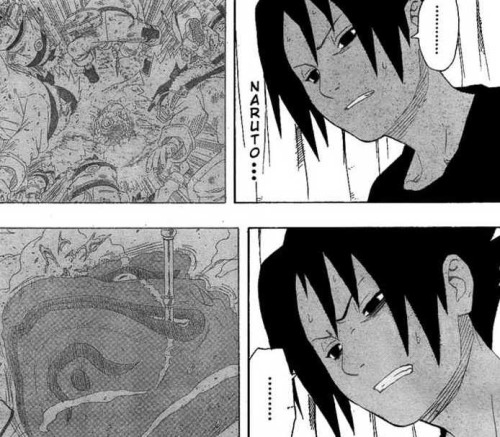 Later Orochimaru, the man that exposed the Leaf’s weaknesses, would offer him power at the cost of leaving the Leaf and severing all his ties there. After Sasuke lost to Gaara, who claimed his hate was stronger, the path of loneliness only looked more promising to Sasuke.