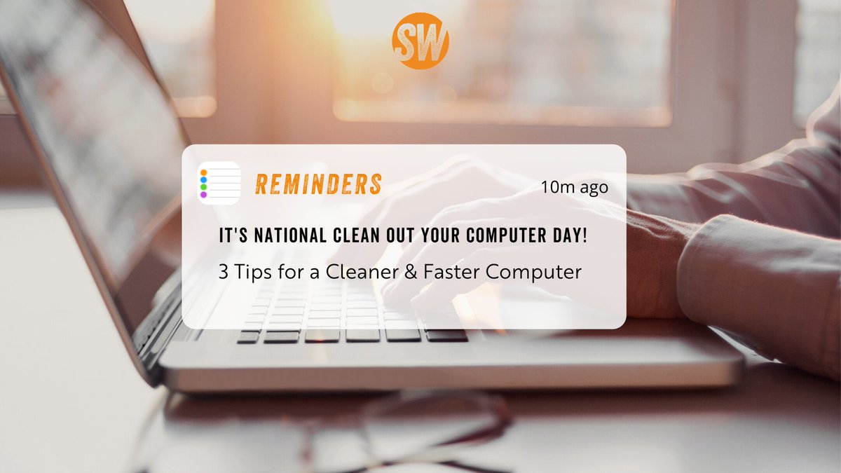 southwestern's tweet image. With #springcleaning just around the corner, #CleanOutYourComputerDay promotes basic &quot;housekeeping&quot; on your computer! 

👉3 tasks that are often neglected👈
💻Cleaning your screen
⬇️Clearing your downloads folder
📧Organizing your email inbox

How will you #cleanoutyourcomputer?