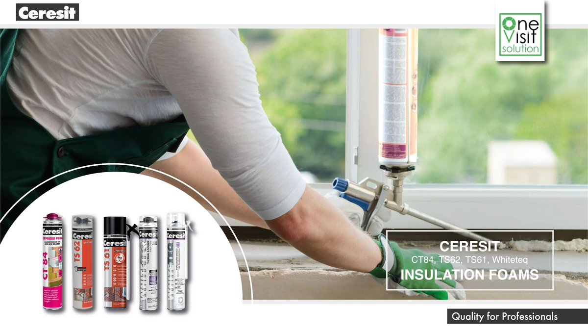 SolutionVisit's tweet photo. Τεχνολογία από τη #henkel. Αφροί πολυουρεθάνης #ceresit, στην #onevisitsolution. https://t.co/dXFIHv8TkS