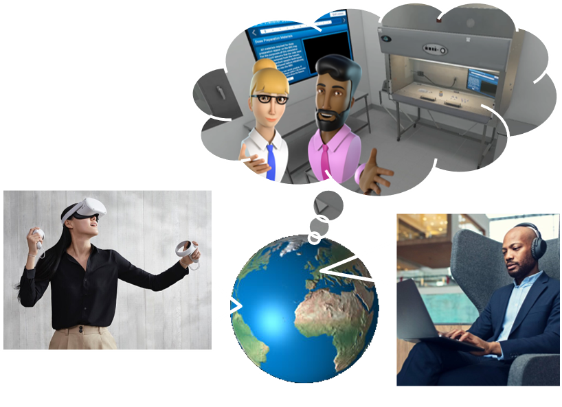 AndersGronstedt's tweet image. The future of VR is social presence, a shared virtual 3D space where students and instructors can interact with each other seamlessly, learn more on #training2021virtual session bit.ly/3cTA3iL starting now!
