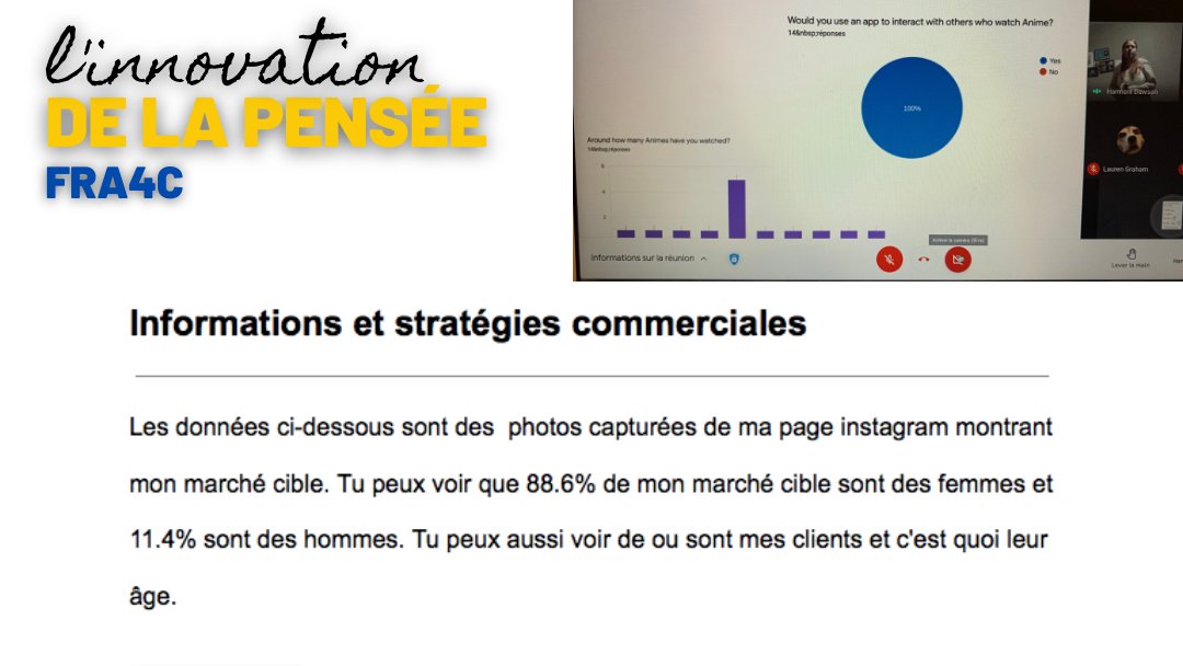ESCPainCourt's tweet photo. Nos élèves de (FRA4C) ont présenté leurs projets sur l'innovation de la pensée. Ils devaient trouver une solution pour un problème qui existe et suivre la démarche de la pensée Design pour créer un produit et son propre entreprise.  Voici quelques exemples. 
#PatriotesESPC https://t.co/ITUAIXXJAV