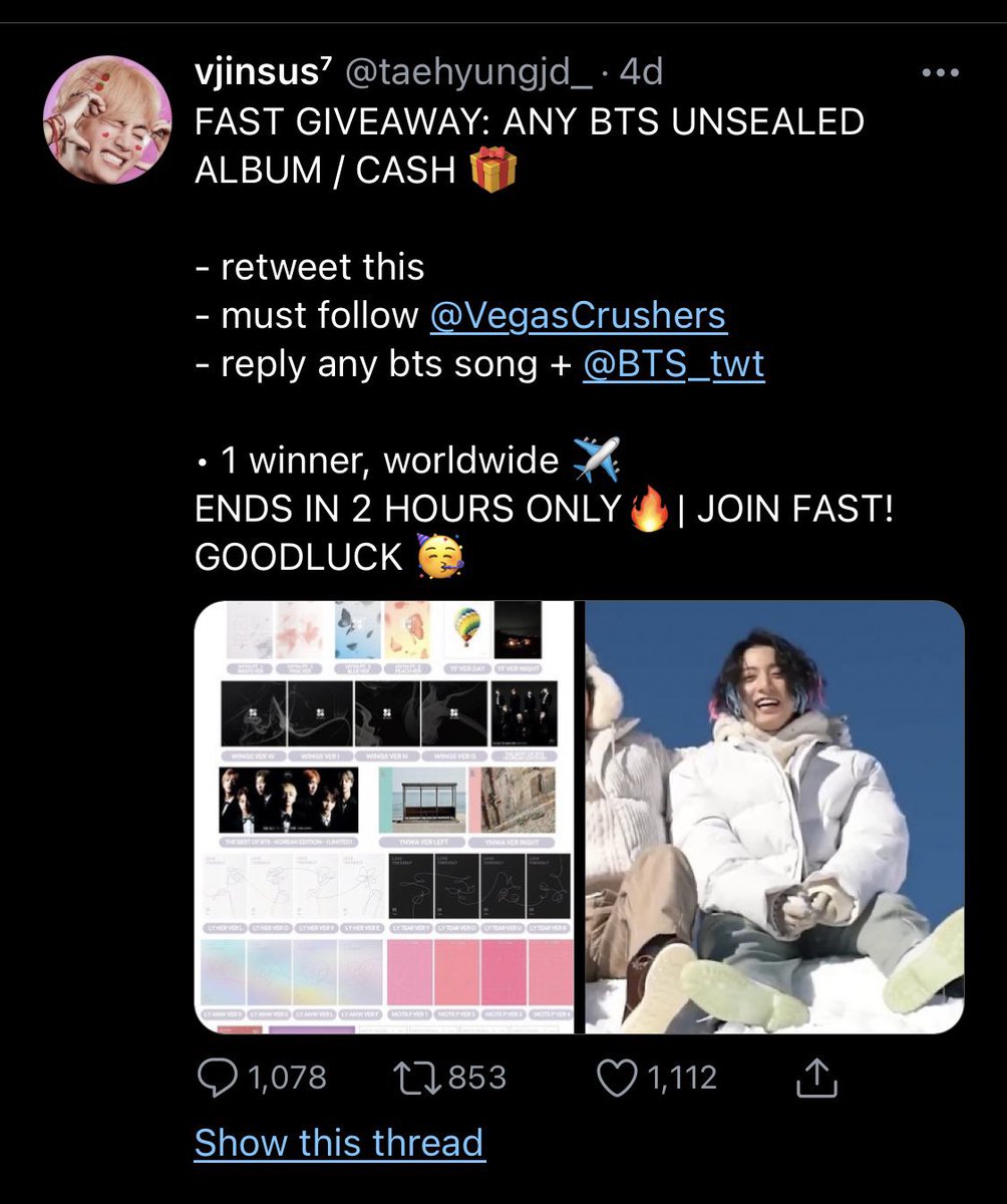 Okay, so I’m slowly discovering this appears to be an entire network... they all know each other and boost each other. 1. Taebokkiii & taehyungjd_