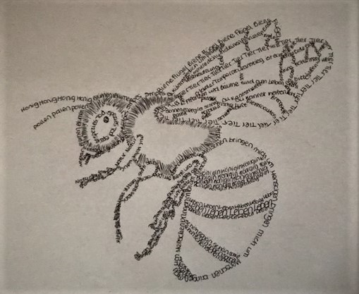 How amazing is this wasp 'word cloud' created by Rhianna in Year 11 to explore and expand her German vocabulary? It's a great example of how you can still learn things away from a screen 👍✏️💻 <a href="/TuptonMFL/">Tupton MFL</a>