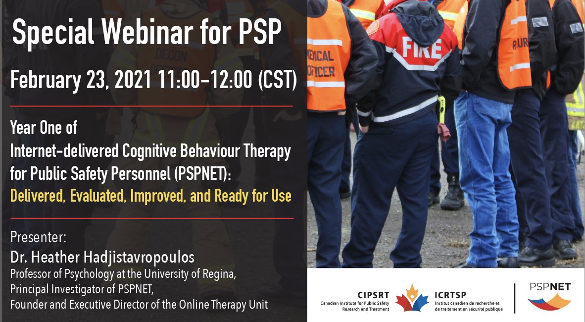CIPSRT_ICRTSP's tweet photo. Curious about PSPNET?
Join us for a special webinar Feb 23, 2021 to learn more about this free and effective internet-delivered cognitive behaviour therapy program
Register: https://t.co/aJEiwJeWtv
#SaskPSP #QuebecPSP #OneClickThatMatters #MentalHealthMatters https://t.co/y3HyJlKyPY