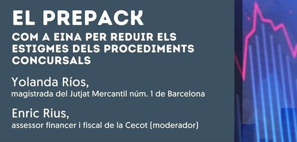 Oriol_Alba_'s tweet photo. El proper 15/02 parlarem del prepack com a eina per reduir els estigmes dels procediments #concursals amb @enricriusm i la magistrada del Jutjat Mercantil n°1 de Barcelona, Yolanda Ríos. @PatronalCecot
<<Inscripcions>> https://t.co/jjgC5bOkAS https://t.co/j1nU2QmJ33