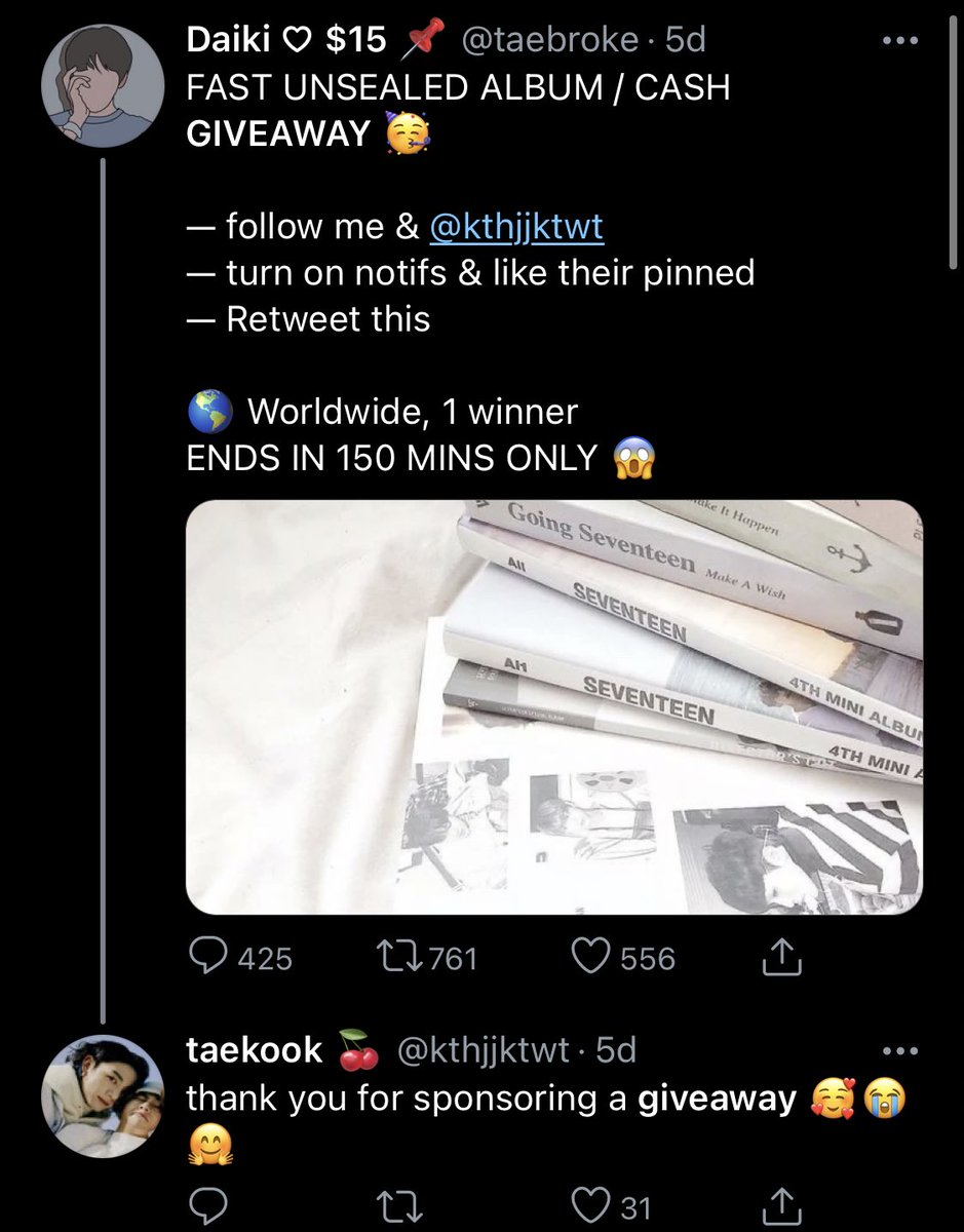 5. Taebokkiii & kthjjktwt Note: the taebroke account seems like some sort of finance/crypto & army crossover account? It’s strange