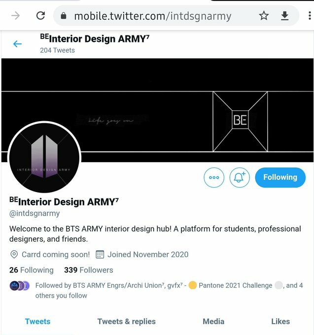 Engineer ARMY/Architect ARMY, need a support group? -  @armyengrsunionInterior Designer ARMY, we have a home for you too -  @intdsgnarmySocial Scientists ARMY, here's yours -  @SS_ARMYClubPlant lovers/Gardening Fairy  #BTSARMY, you got your page -  @borahaeplants   @BTS_twt