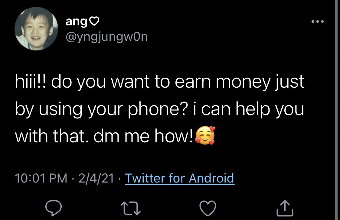 Also want to add that there is an account that has been defending kthjjktwt that they actually retweeted, but when looking at their account  they’re likely in on it too. A dec. 2020 account. (Bio says they’re a minor, please do not harass them)