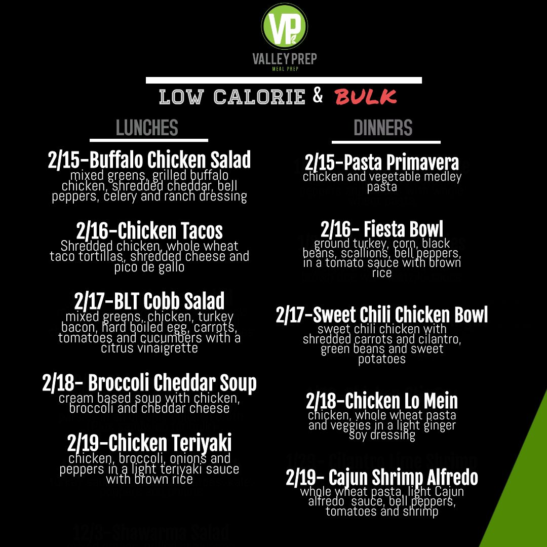 PrepValley's tweet image. Menus for next week! 🌿Order by Thursday at Valleyprep.net #allentown #bethlehem #easton #lehighvalley