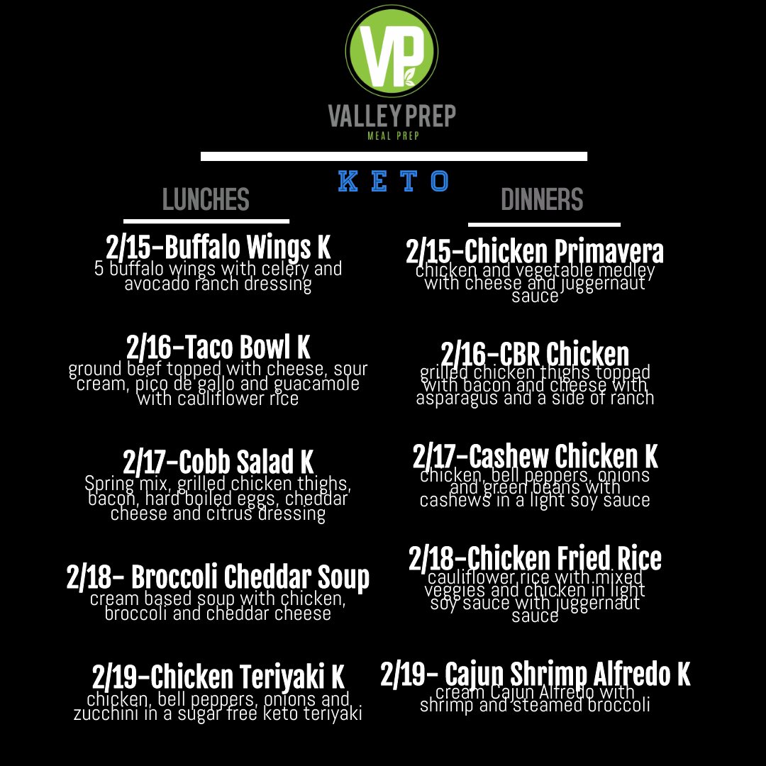 PrepValley's tweet image. Menus for next week! 🌿Order by Thursday at Valleyprep.net #allentown #bethlehem #easton #lehighvalley