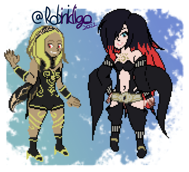 Since #GravityRush is 9 years old today I prettied up some kinda pixel WIPs of Kat and Raven for a post today. They may end up looking better in the future but for now I hope you like em! 

Gravity Rush is amazing, please play it! 

#art #artist #pixelart #fanart #fanartfebruary