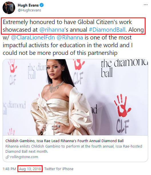  #GlobalCitizen model: nurturing of  #celebrity worship as a "pop & policy" model to harvest/exploit targeted youth demographic. Via partnerships w/  #Rihanna, celebrities, influencers, athletes, - it intends to become world's "leading international voice, educator, & influencer".