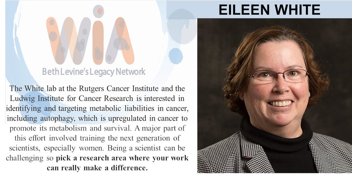 WAutophagy's tweet photo. What wonderful Founders we have...our second for today is @EileenWhitePhD from @RutgersCancer
@Ludwig_Cancer
#SheRocks #InternationalDayOfWomenandGirlsInScience #11F #11F2021 #WomenInScience #WomenInSTEM https://t.co/c4litKvyB4