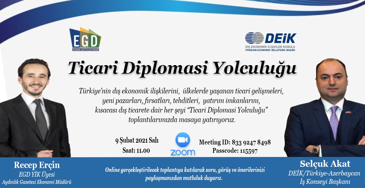 KanalEkonomi's tweet photo. Dış ticarete dair her şeyi “Ticari Diplomasi Yolculuğu” toplantılarımızda masaya yatıracağız...BEKLİYORUZ
#selçukakat #recepercin @deikiletisim @CelalToprak1 @egd https://t.co/AfOAOjqRHm