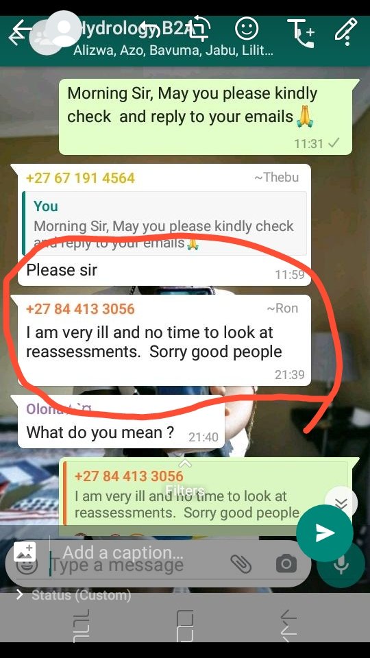 MgcinaOlungile1's tweet photo. @Siya_CB @CPUT Response from my Lecturer about Reassessments,how come I mean i Don't understand  why they reject reassessments 
#CPUTMUSTFALL https://t.co/nJnuSC4kn6