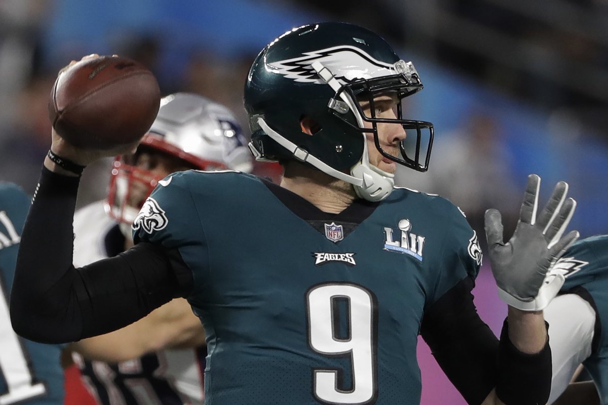 PHLEaglesNation's tweet photo. Still the last QB to throw a touchdown against Tom Brady in the Super Bowl... https://t.co/njZQuVx9JZ