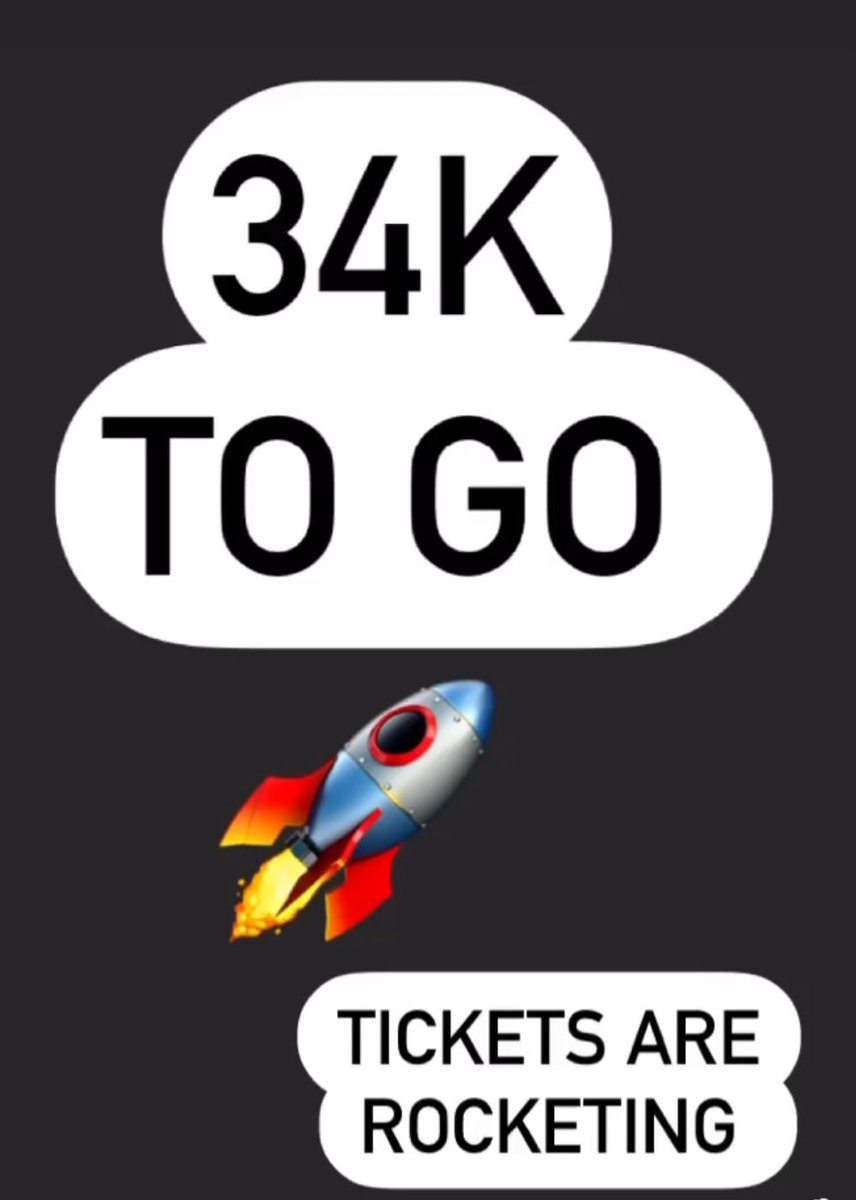 JenErari21's tweet photo. That’s all we need to hit the magic 350k tickets sold https://t.co/ohUHMxN1J9