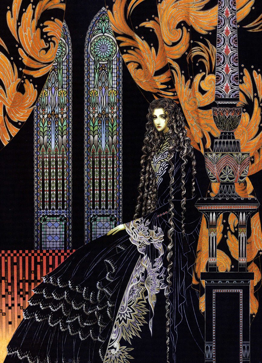 Some work by Toshiaki Kato (1943-1996). Gothic Lady, Lady Sphinx, Saint Joan, and Close Your Eyes and Surrender (The Phantom of the Opera).