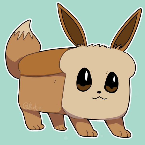 ぼけー Ok I Made Eevee Become A Bread And Loafeon Telegram Stickers T Co Eibezetblr