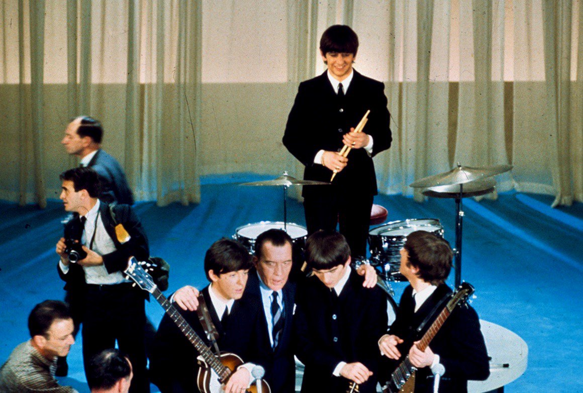 BeschlossDC's tweet photo. Beatles perform on Ed Sullivan Show, this week 1964:     #AP https://t.co/X46rIw6nTx