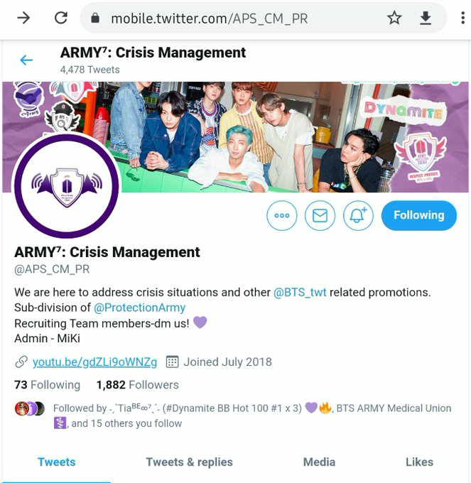 We have our own champions who promote and protect BTS and ARMY and to provide a positive environment for our diverse Global Family -  @ProtectionArmy  @APS_CM_PR  @btsarmysafety Information on Computer Science and Cyber Security -  @ArmyCompsci   #BTSARMY  @BTS_twt