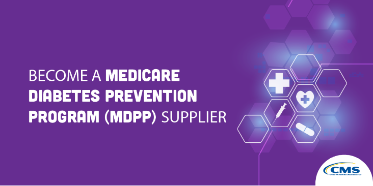 CMSGov's tweet image. Help #Medicare patients prevent or delay type 2 diabetes. Become a Medicare #DiabetesPreventionProgram (MDPP) supplier.
 go.cms.gov/33Z036X