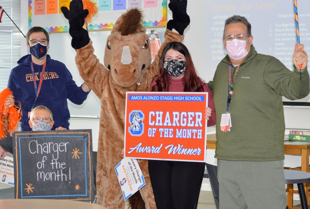 Congrats to <a href="/Ms_Przybylski/">Katy Przybylski</a> for being a student nominated January Charger of the Month for her Random Acts of Kindness!