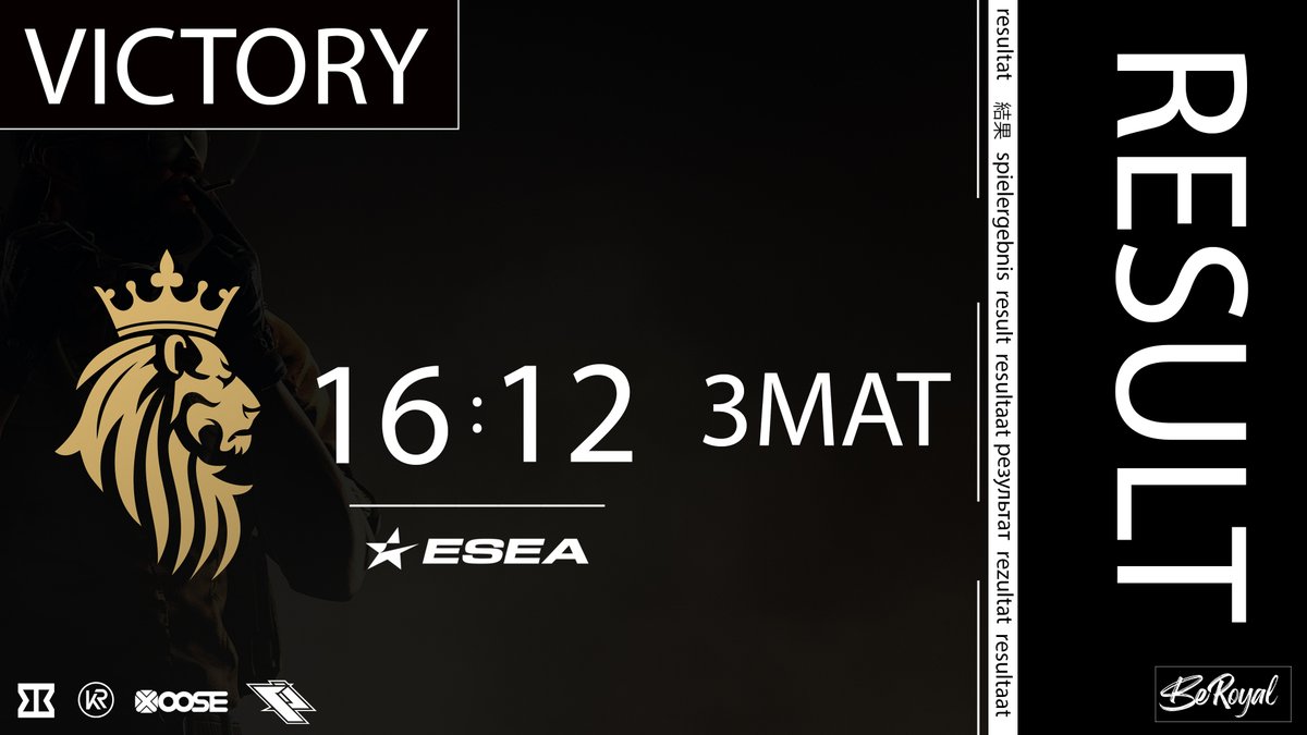 RoyalEstateDE's tweet photo. Wir gewinnen mit 16:12 auf Inferno und setzen somit unsere aktuelle Siegesserie fort! 💥🦁
GG WP! #3MAT
#ESEA #BeRoyal👑 https://t.co/qM8VvLXMcT