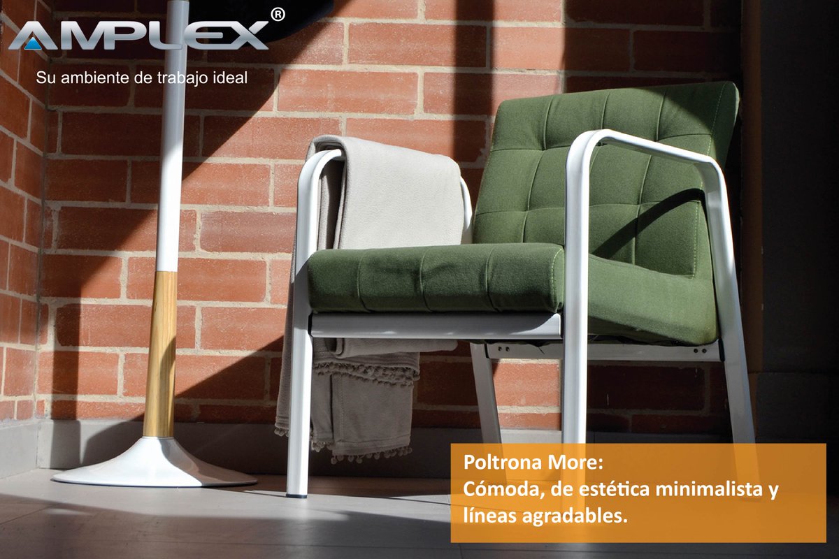 amplex_colombia's tweet photo. Poltrona More: Cómoda, de estética minimalista y líneas agradables. #espacioscorporativos #homeoffice 
https://t.co/VT6K3CLSgD
https://t.co/oTXUjYMS4A https://t.co/0GLLreiLld