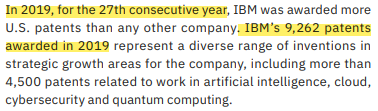 A strength in  $IBM is definitely patents27th consecutive year of most US patents If all this collective brain power and invention is translated to innovation that sticks and can be monetized we may have a great turnaround storyFocus and reward innovation, not only invention