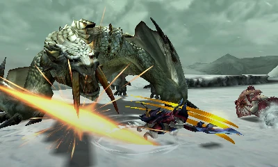 A female Barioth chooses her mate by looking at the shape of the male's tusks, which is an indicator to her whether he's a suitable mate or not. A male Barioth that has lost his tusks doesn't have a high chance of mating with a female.