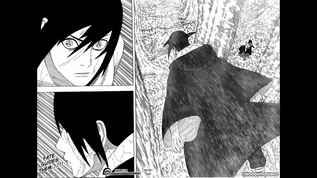 As stated previously, one of the key cores for Sasuke’s character is acknowledgement, when he was young he just wanted his father to see him as his own person but he felt he was always in Itachi’s shadow. Itachi and Sasuke would encounter each other in the war and face Kabuto.