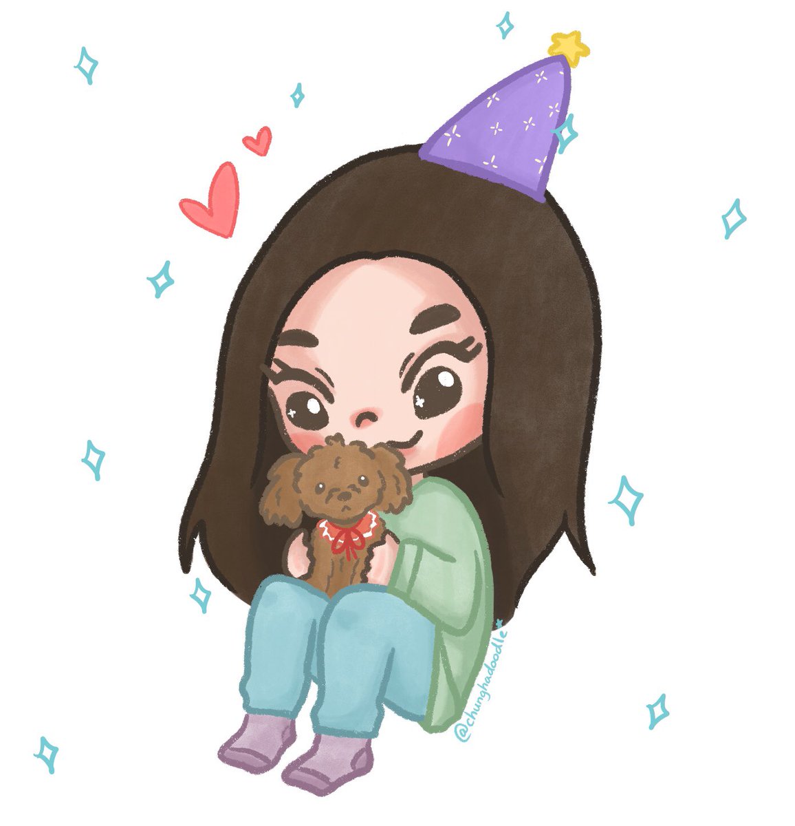 chunghadoodle's tweet photo. Happy Birthday to this baby 💚💙💜 #청하 #CHUNGHA #OurMoonChunghaDay #ByulharangsFirstLove #나의_안식처_청하야_생일_축하해 @CHUNGHA_MNHent https://t.co/qWOyKeBuhr