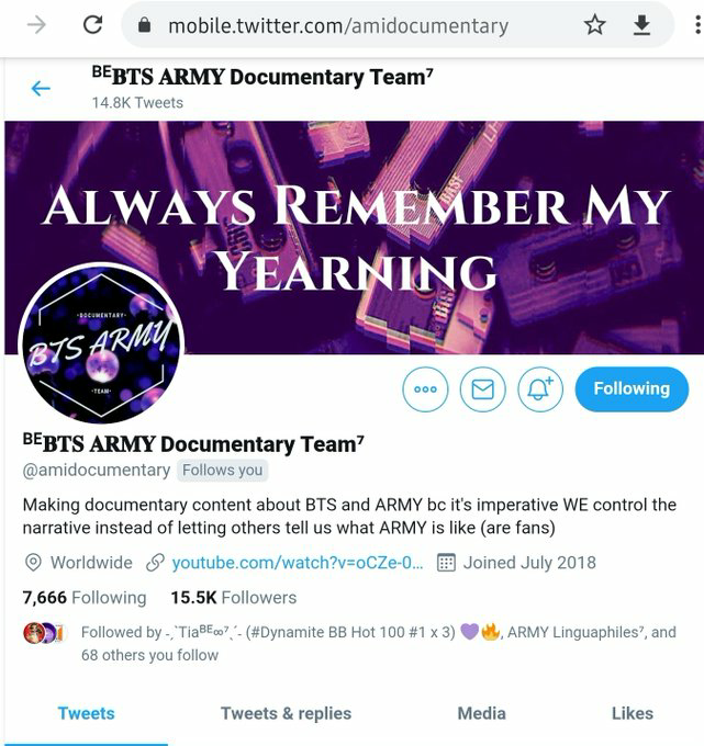 Love a good documentary? -  @amidocumentary  @TRoB_Official Need someone to review questionable/inaccurate articles before giving them clicks? -  @BTSPressDataMedia Updates -  @tannienews #BTSARMY  @BTS_twt
