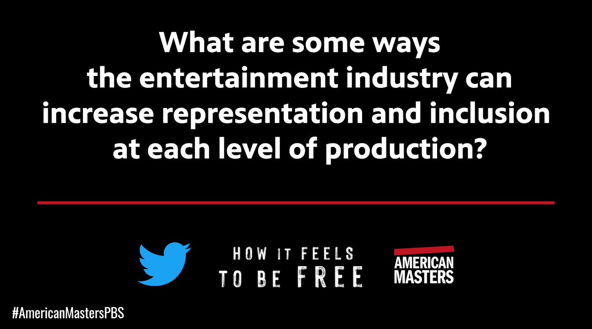 A3. The industry can increase representation by adopting Inclusion Riders, created by @fanshen & @KalpanaKotagal. A more inclusive set is a welcoming set. Different points of view make a story richer. This has to start at the very beginning of the process. #AmericanMastersPBS