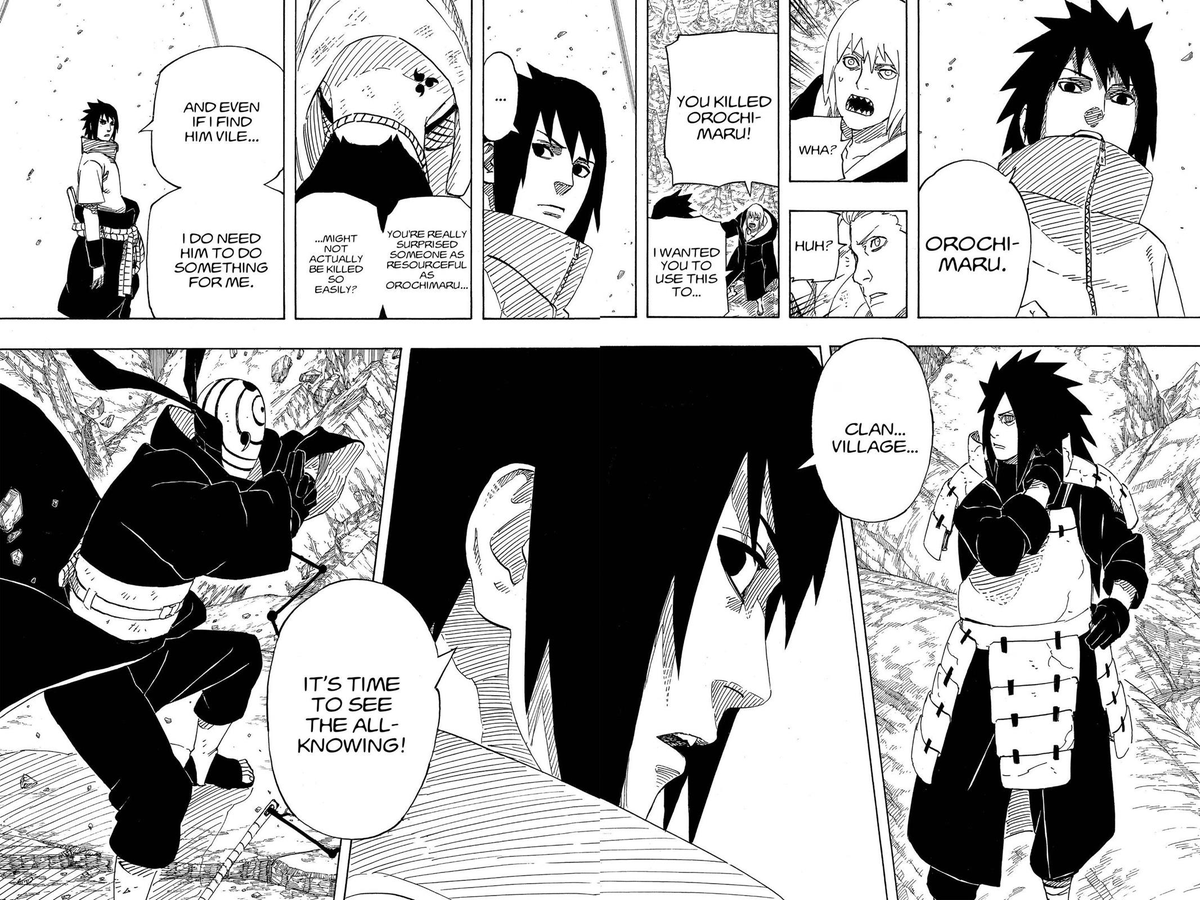 Sasuke seeks out the past hokages that know all the answers to his questions to learn more about the bonds that Itachi valued so much that he forfeited his life to them.