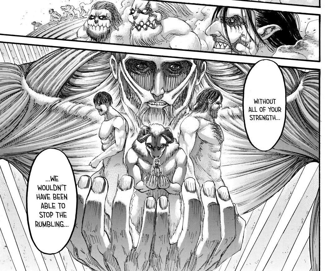 To reiterate, Zeke didn’t resurrect anyone. All he did was wake up the Eldians in the paths + gave some of the Titans Ymir created their ‘will’ back (Temporarily ofc).