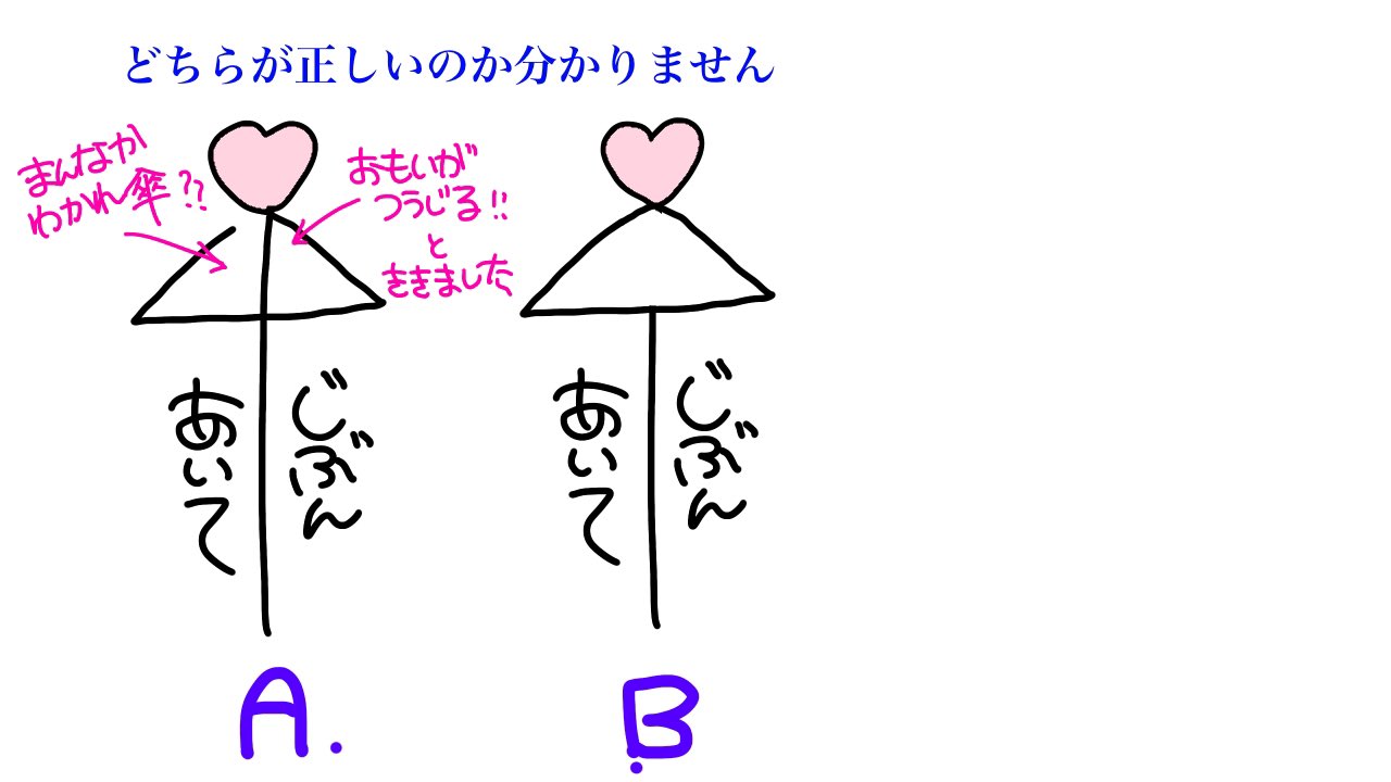 パンキウイ 作中によくaの相合傘描くんですけど みんなに別れ傘って言われるんですよ どちらが正しいのかわかりません 誰か教えてください T Co Hzvxsavd7b Twitter
