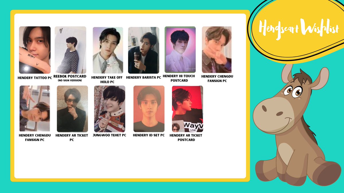 HengsCart's tweet photo. #HengsCollection
🦊 Hendery and Jungwoo WISHLIST 🦊
Budget: Depends on my mood but dm me the price I might consider expensive price because I am weak for Hendery
🦊 WW is okay
Let's see how rupok I can go for Hendery 🤪 https://t.co/uJNaGiA4cW