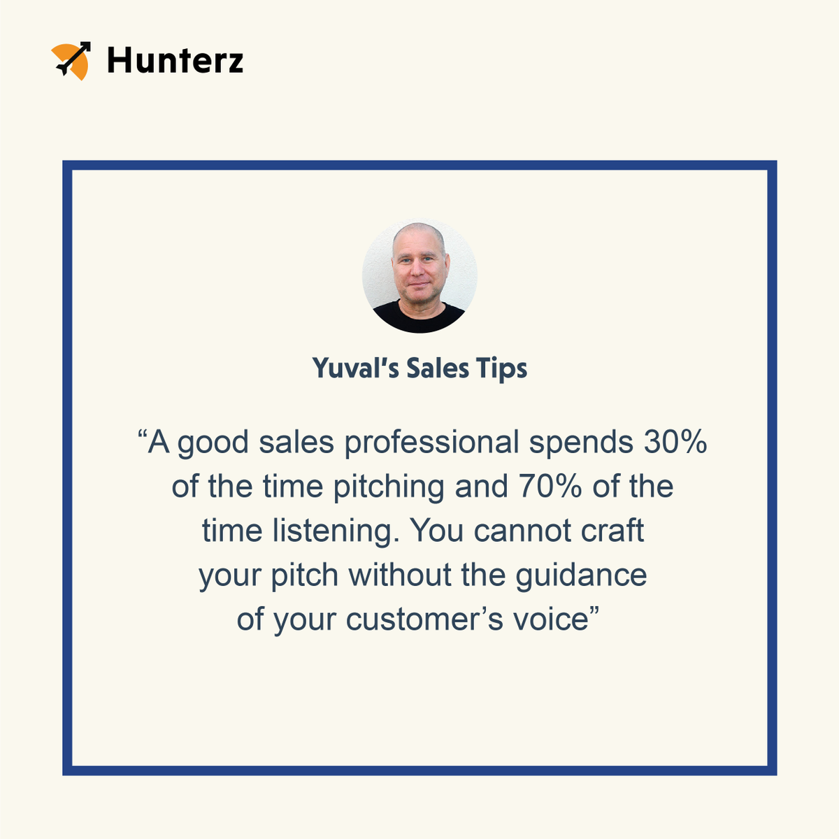 Hunterz_inc's tweet photo. Yuval Shalev our Co-founder and CRO lives by the importance
of following the ‘customer’s voice’.
#WarmIntroduction #EnterpriseSales #GoToMarketStrategy https://t.co/IBDYJLsoPY