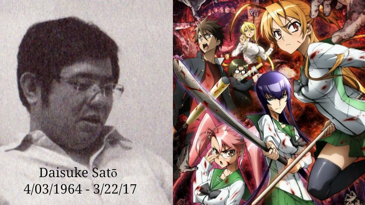 Morre Daisuke Satō, criador de Highschool of the Dead, aos 52 anos