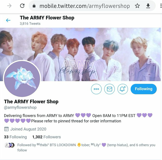 Want to send someone flower pictures to brighten their day? -  @armyflowershopWant to share your BTS fan art? -  @DailyBTSfanartNeed streaming reminder and push? -  @BlastTheStreamsOur very own Care Bear -  @armyslovebot   #BTSARMY  @BTS_twt