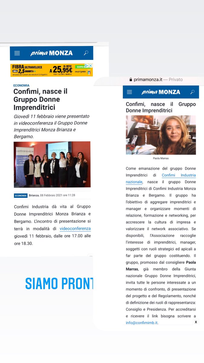 Siamo pronte! <a href="/Confimi_MB/">Confimi_MB</a> <a href="/Confimi_Bergamo/">Confimi Bergamo</a> <a href="/ConfimIndustria/">Confimi Industria</a> giovedì 11 presenteremo il nuovo #gruppodonneimprenditrici di Confimi Monza e Confimi Bergamo. A un anno dalla costituzione Gruppo Nazionale  e della Giunta Nazionale ora pronte per i territori.