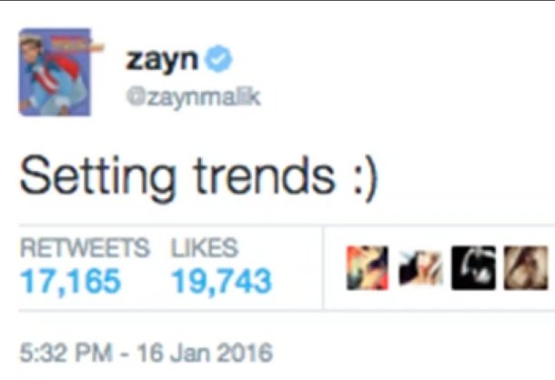 FEBRUARY 2016 Ruth put ziam on the Twitter map when after a fan asked if His brother was still in contact with Zayn , Ziam is real was Trending and then Zain tweeted SETTNG TRENDS with a happy face.